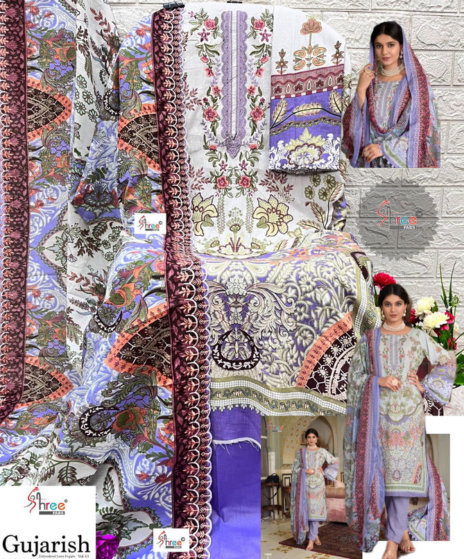 Gujarish Vol 14 By Shree Embroidery Cotton Pakistani Dress Material Wholesale Shop In Surat